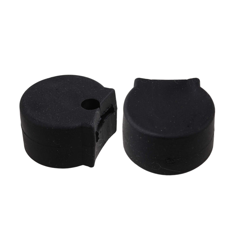 [AUSTRALIA] - Yibuy Black Soft Rubber Clarinet Thumb Rest Cushion Protector Pack of 5 