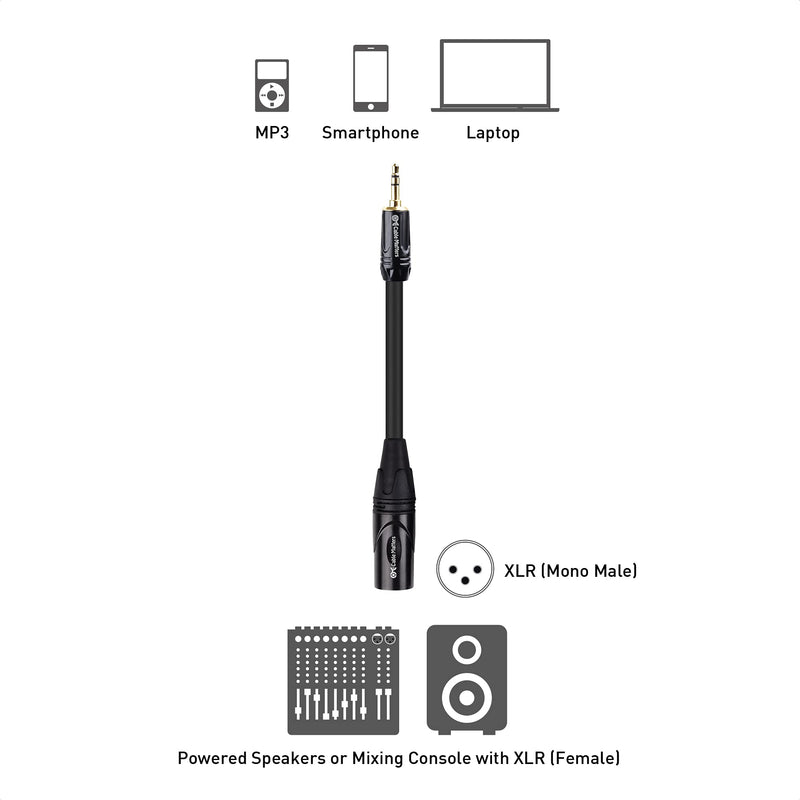 Cable Matters (1/8 Inch 3.5mm to XLR Cable 3 ft Male to Male (XLR to 3.5mm Cable, XLR to 1/8 Cable, 1/8 to XLR Cable) 3 Feet