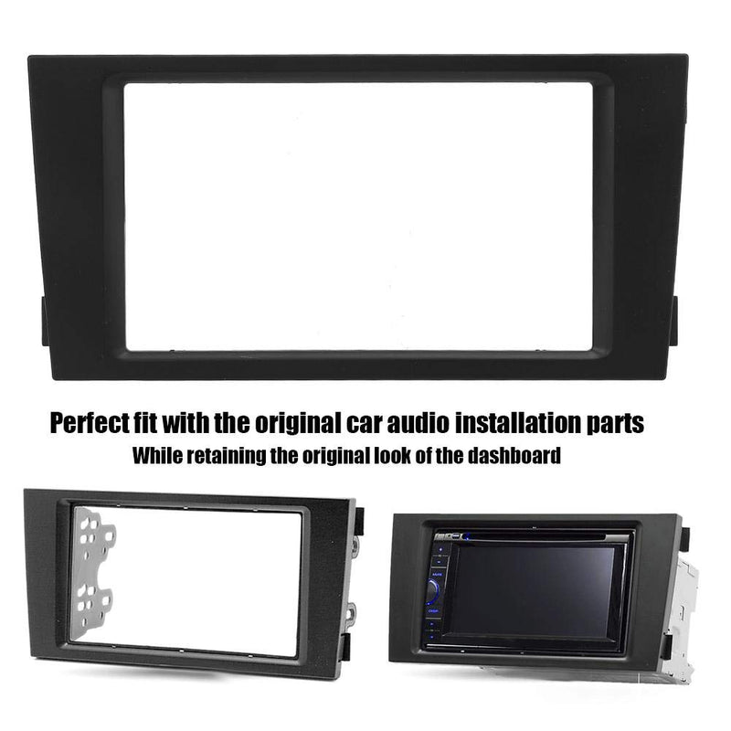 Car Stereo Frame,2DIN Radio DVD Face Frame Multimedia Player Modified Fascia Dash Panel Kit Fits for A6