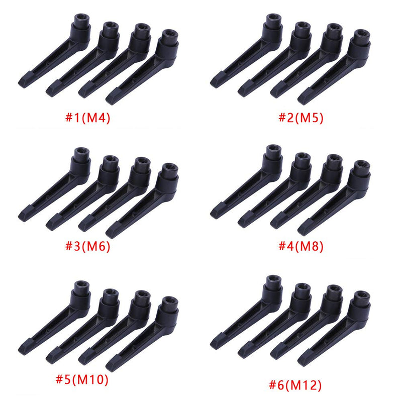 4Pcs Clamping Lever Handle M4/5/6/8/10/12 Level Adjustable Handles Knob Female Thread Machinery Adjustable Handle Clamping Handle Lever (M8) M8
