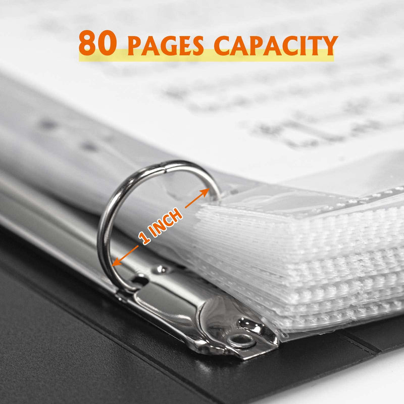 [AUSTRALIA] - Sheet Music Folder, Letter Size Music Binder, 80 Pages Capacity, Writable Choir Folder, Fit 8.5 x 11 Paper, Black 