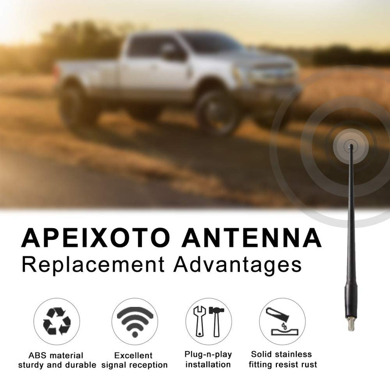 Liberty Radio Antenna 13-inch for 2007-2018 Jeep Wrangler JK JL Replaces# A1J-JEP17，5064351AB Flexible Rubber Antenna