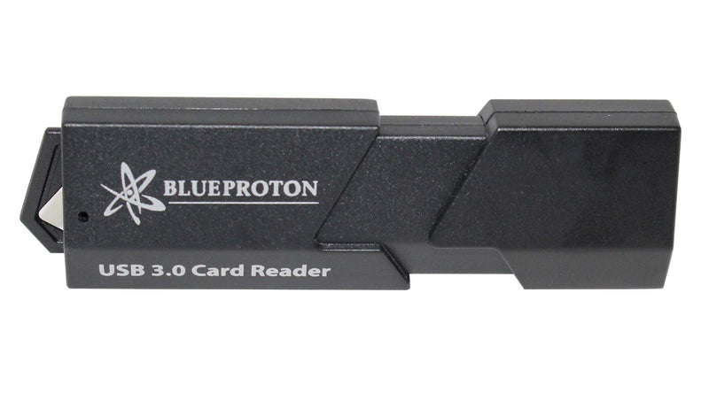 BlueProton USB 3.0 Portable Card Reader for SD, SDHC, SDXC, MicroSD, MicroSDHC, MicroSDXC, with Advanced All-in-One Design