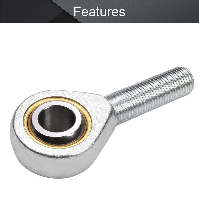 Othmro Rod End Joints Bearings 12.7mm POSB8L Bore Economy Male Left-Hand Rod Ends Bearing Thread CNC Equipment 1Pcs POSB8L 1 pcs12.7mm