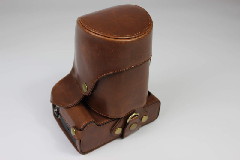 X-T4 Case, BolinUS Handmade PU Leather Fullbody Camera Case Bag Cover for Fujifilm Fuji X-T4 XT4 with 16-80mm 18-55mm 18-135mm 10-24mm 16-50mm Lens Bottom Opening Version (Coffee) Coffee