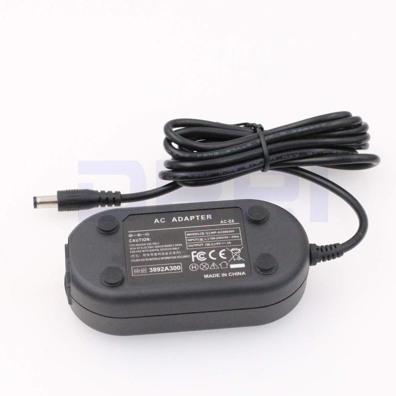 DRRI ACK-E6 Replacement AC Power Adapter Kit fr Canon EOS 80D/70D/60D/6D/7D/5D Mark II/II 5D Mark IV Digital Camera E6 Adapter
