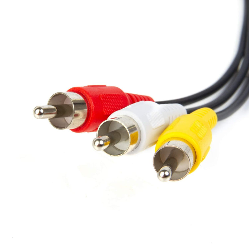 Xenocam 15FT RCA Audio/Video Composite Cable DVD/VCR/SAT Yellow/White/red connectors 3 Male to 3 Male 15 FT