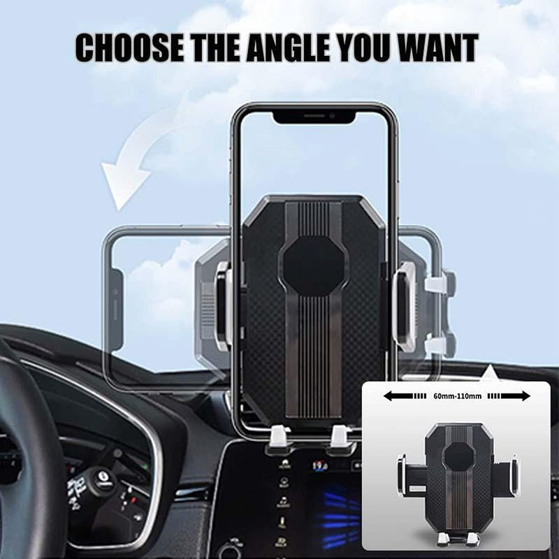 Car Phone Holder Mount, Suction Cup Cell Phone Holder Stand, Universal Dashboard/Windshield/Window Phone Holder One-Button Pop-up Strong Suction Cell Phone Car Mount by HIYITKS (Black)