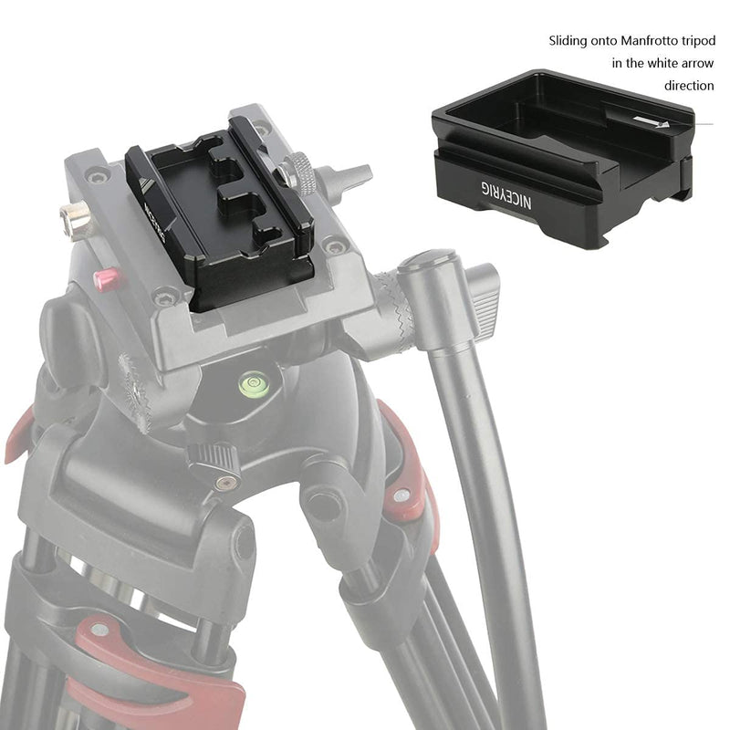 NICEYRIG Quick Release Clamp for ARCA Swiss Standard, with Bottom Plate for Manfrotto 577/501/504/701, Gimbal Tripod Switch Baseplate for RS2/RSC2/Ronin S, Zhiyun Crane 2S/Weebill Lab - 394