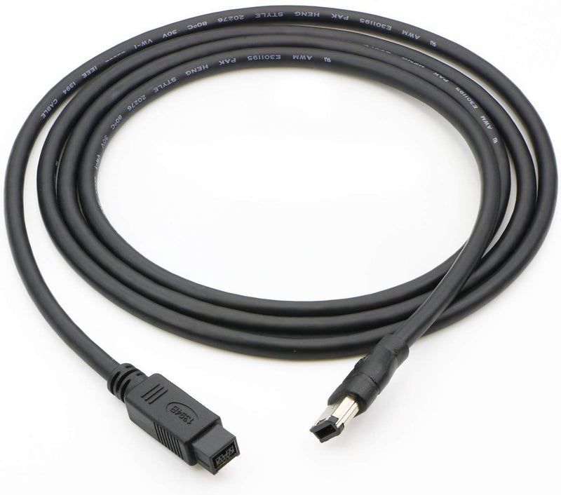 Pasow FireWire 800 to 400 9 to 6 pin Cable (9pin 6pin) 6FT, IEEE 1394 Firewire 800 9-pin/6-pin Cable 6 Feet(9 pin to 6 pin) 9 pin to 6 pin