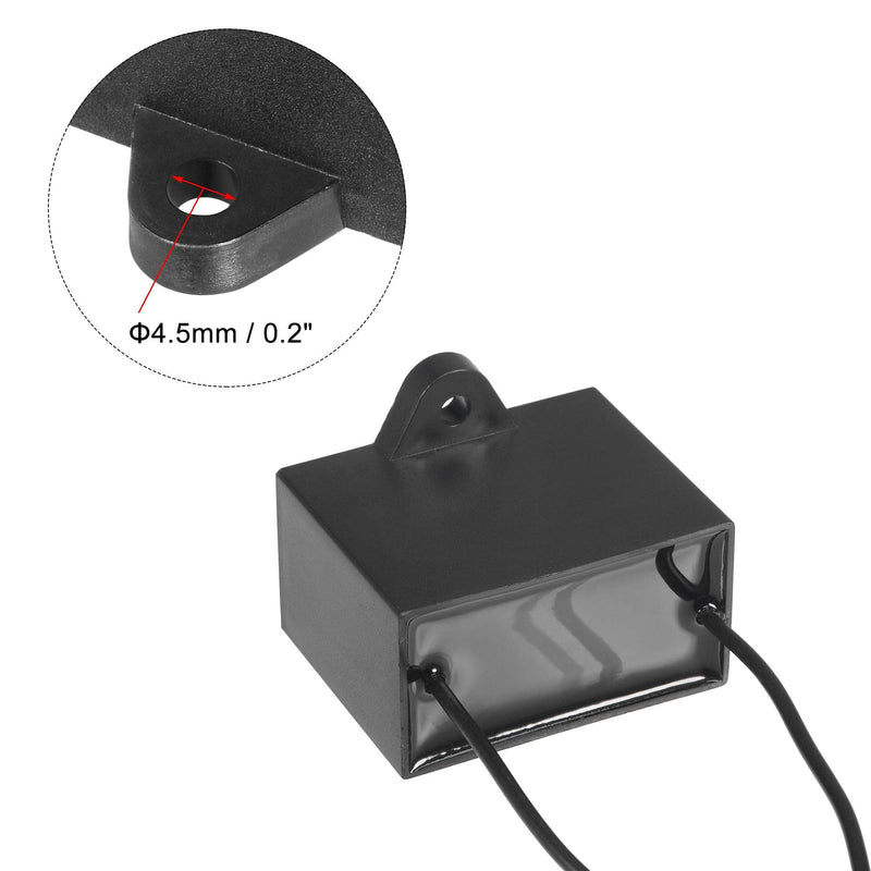 [AUSTRALIA] - uxcell Ceiling Fan Capacitor CBB61 8uF 350V AC 2 Wires Metallized Polypropylene Film Capacitor 48x38x26mm for Electric Fan Pump Motor Generator 2Pcs 