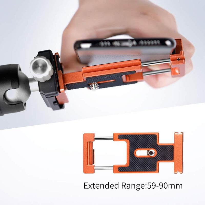 K&F Concept Aluminum Alloy Quick Release Plate with 1/4 Inch Screw for Camera, Cage, Cellphone etc （Orange） Orange