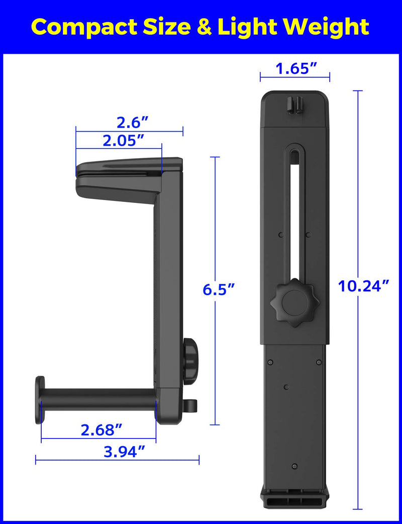 PC Gaming Headset Headphone Hook Holder Hanger Mount, Headphones Stand with Adjustable & Rotating Arm Clamp, Height Adjustable 2 in 1 Design, Universal Fit, Built in Cable Clip Organizer EURPMASK