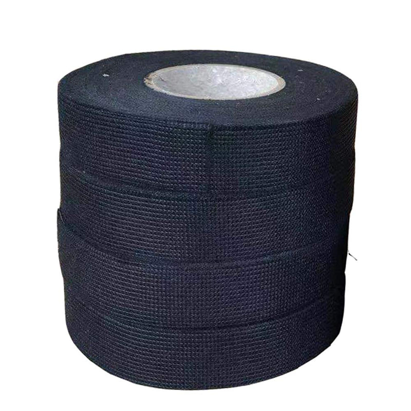 4 Rolls Wire Loom Harness Tape, Wiring Harness Cloth Tape, Black Adhesive Fabric Tape for Automobile Electrical Wire harnessing Noise Damping Heat Proof 19 mm X 15m