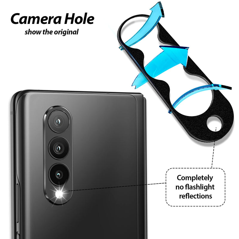 [Whitestone Dome Camera] Samsung Galaxy Z Fold 3 Camera Protector by Whitestone [One Touch Installation] Scratch-Resistant Camera Protector - Two Pack