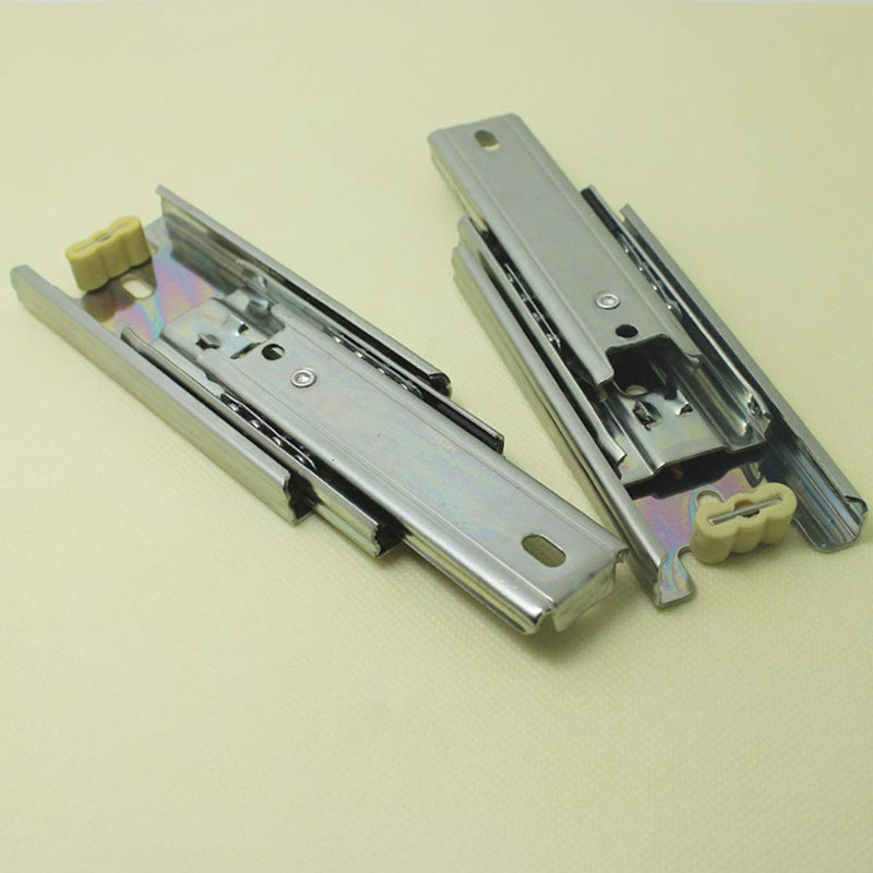 Btibpse 4 Inches Length Drawer Slides Ball Bearing Telescopic 3 Sections 1 Pair