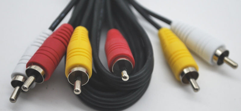 Eeejumpe RCA 6 FT Audio/Video Composite Cable DVD/VCR/SAT Yellow/White/RED CONNECTORS