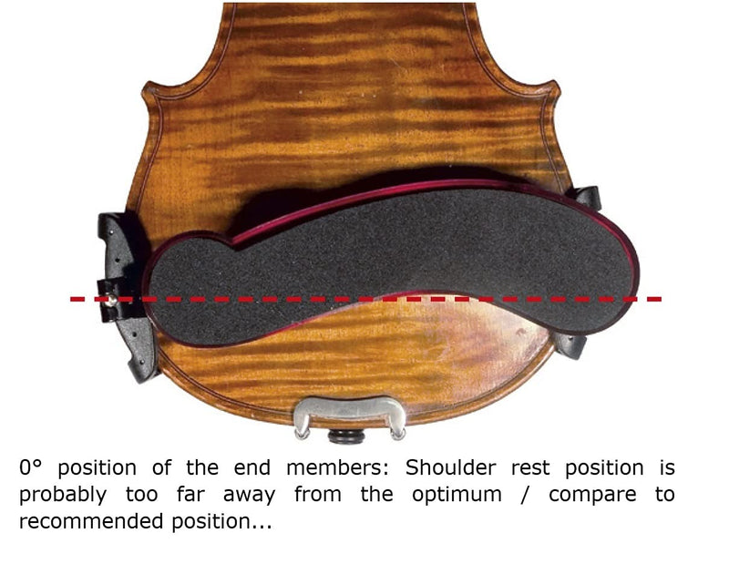 Viva Flex Violin S Shoulder Rest 1/4-1/8 - Red/Transparent