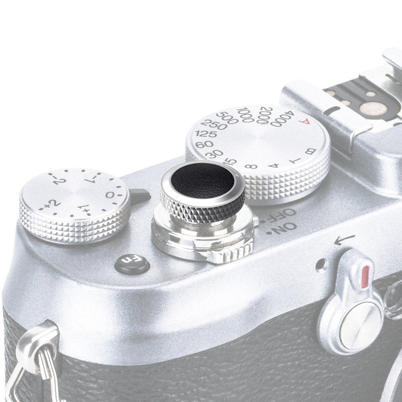 Camera Soft Release Button JJC Shutter Button for Fuji Fujifilm X-E4 X-T4 X-T3 X-T2 X-T30 X-T20 X-T10 X-PRO3 X-PRO2 X-PRO1 X100V X100F X100T X100S X-E3 for Sony RX10 IV III RX1RII RX1R RX1 Gray & Black