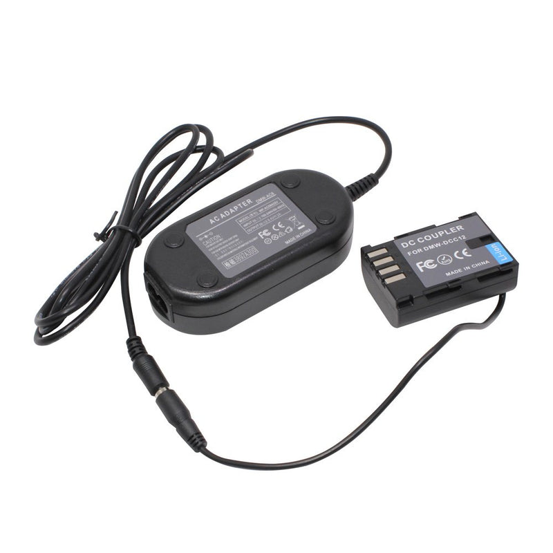 Camera AC Power Adapter Kit/Charger for Panasonic DMC-GH3, MDC-GH4, DMC-GH3GK with DMW-DCC12 DC Coupler, Replacement for DMW-AC8 Plus DMW-DCC12, US Plug