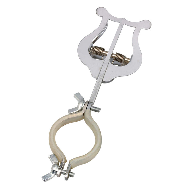 Yibuy Silver Clarinet Clamp-On Holder Lyre Sheet Clip Holder Musical Part