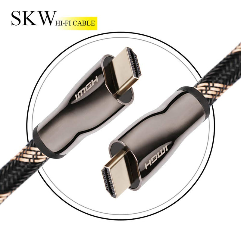 SKW HDMI Cable,4K 60Hz High Speed HDMI to HDMI 2.0 Braided Cord Cable for TV-2M/6.5Ft 2 Meter Nylon-HDMI