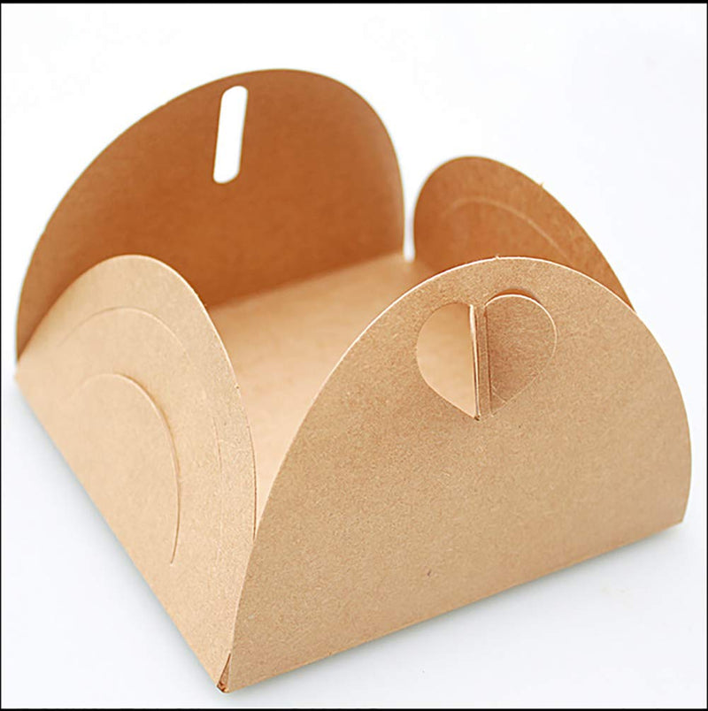 [AUSTRALIA] - ccHuDE 25 Pcs Retro Brown Kraft Paper CD DVD Sleeves Envelopes Cardboard Storage Cases Holder with Heart Button 
