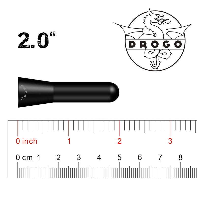 DROGO 2" StandX Replacement Antenna for Ford Focus 2000-2018 | FM/AM Reception Enhanced | Tough Material Creative Design - Stealth Black 2 INCH-StandX