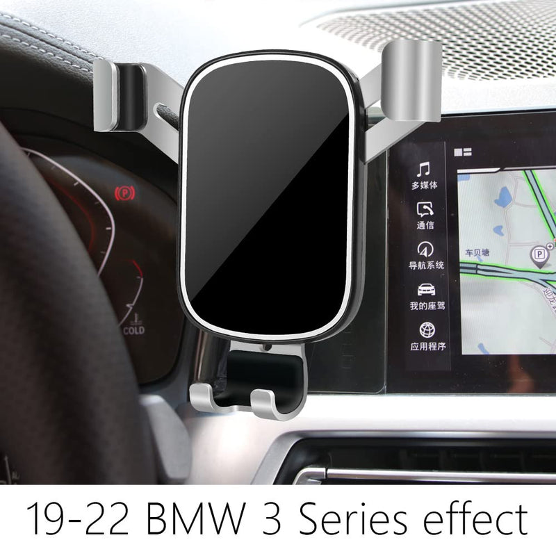 LUNQIN Car Phone Holder for 2019-2022 BMW 3 Series Sedan 340i 330i G20 [Big Phones with Case Friendly] Auto Accessories Navigation Bracket Interior Decoration Mobile Cell Mirror Phone Mount