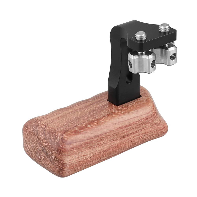 CAMVATE Wooden Hand Grip with 1/4"-20 Thumbscrew Knob for DSLR Camera Cage Rig (Right Hand)