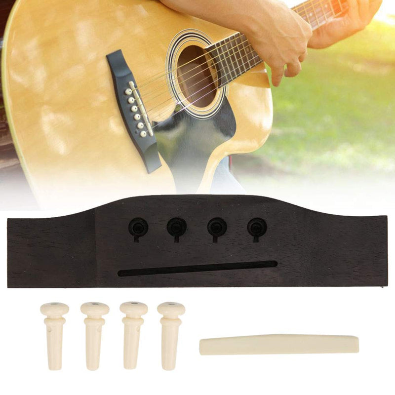 [AUSTRALIA] - Bnineteenteam Acoustic Bass Rosewood Bridge Saddle Pins,4-String 4 Bridge Pins Folk Acoustic Basses Parts 