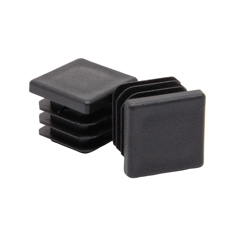 100 Pack 3/4 Inch Square Plastic Plugs Insert, Tubing End Caps for Chair & Furniture Glide (0.75")