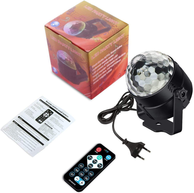 [AUSTRALIA] - Party Lights Disco Ball, 3W Sound Activated DJ Lights Stage Lights for Halloween Christmas Holiday Party Gift Kids Birthday Celebration Decorations Ballroom Home 