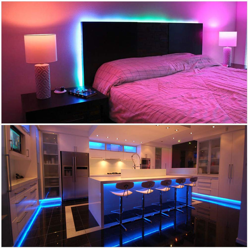 [AUSTRALIA] - Ellercy Led Strip Lights 32.8ft,5050 RGB Light Strips with Remote for Bedroom Decoration 