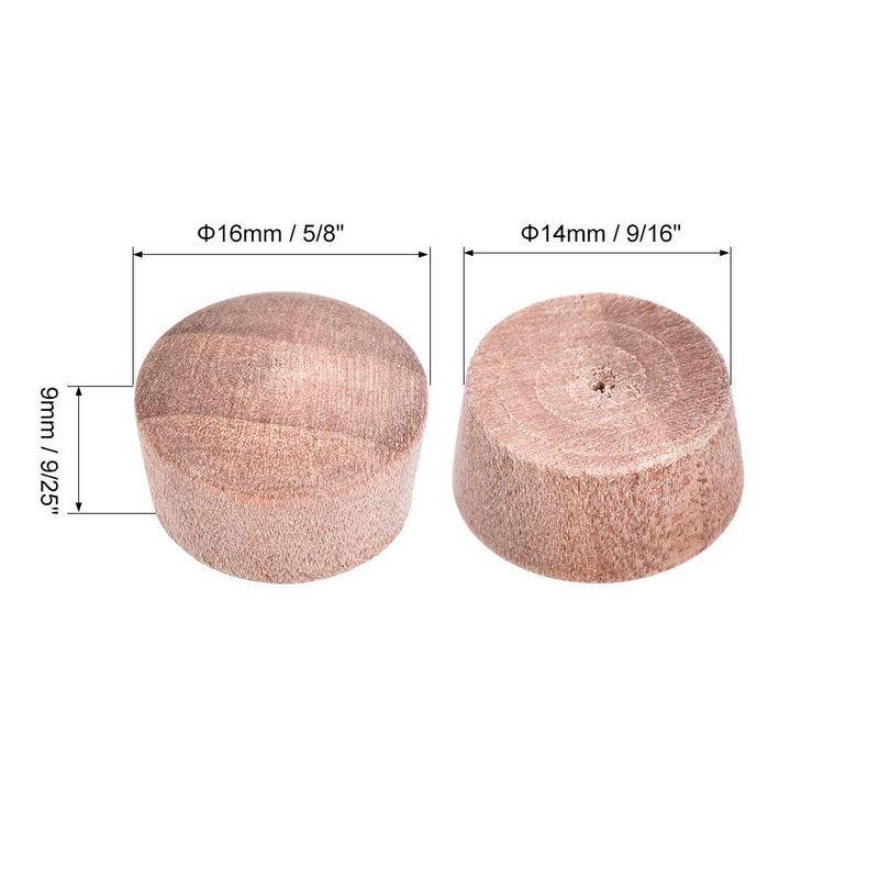 uxcell Wood Button Top Plugs 9/16 Inch Cherry Hardwood Furniture Plugs 9/25 Inch Height 100 Pcs