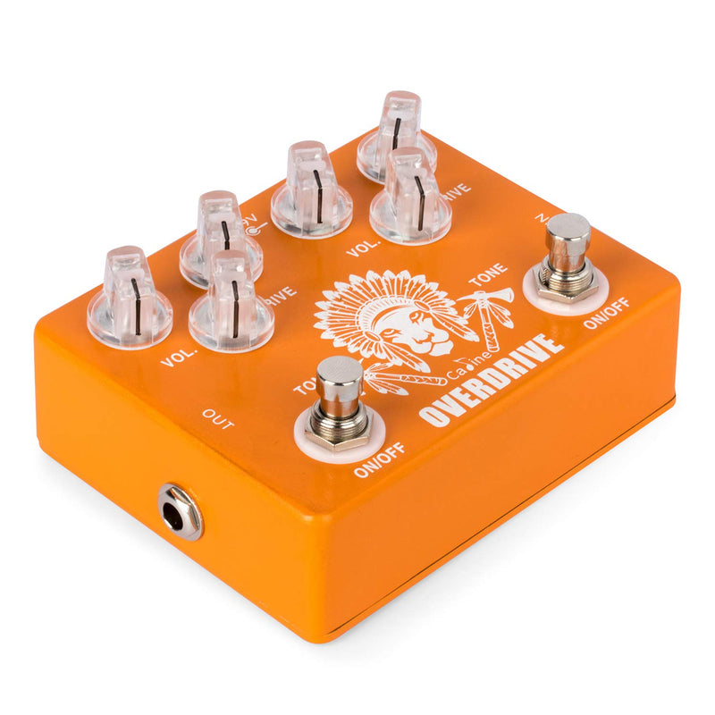 [AUSTRALIA] - Caline Effects Pedal Dual Overdrive Distortion Guitar Pedal Metal True Bypass Orange High Chief CP-70 