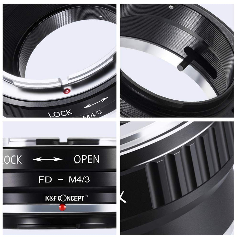 K&F Concept Lens Mount Adapter Ring for Canon FD Lens to Micro Four Thirds M4/3 Olympus Pen and Panasonic Lumix Cameras FD-M4/3