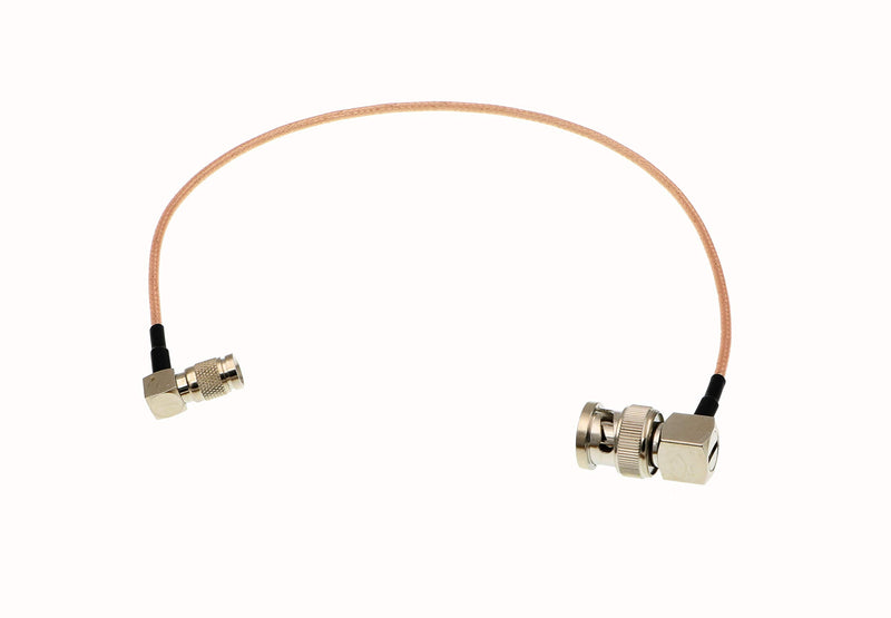 Uonecn Right Angle DIN 1.0/2.3 Mini BNC to RG179 Right Angle BNC Coaxial Cable Video Cable for Blackmagic HyperDeck Shuttle 75ohm