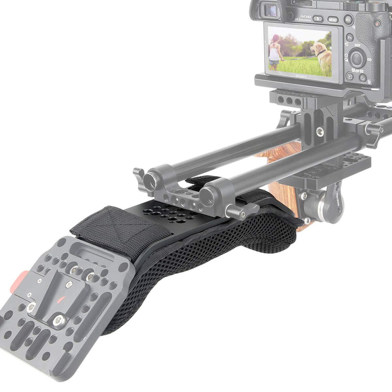 NICEYRIG Camera Shoulder Pad with Cheese Mounting Plate for 15mm Shoulder Rig Support System DSLR Camcorder Cinema Camera Run-and-Gun Shooting - S483
