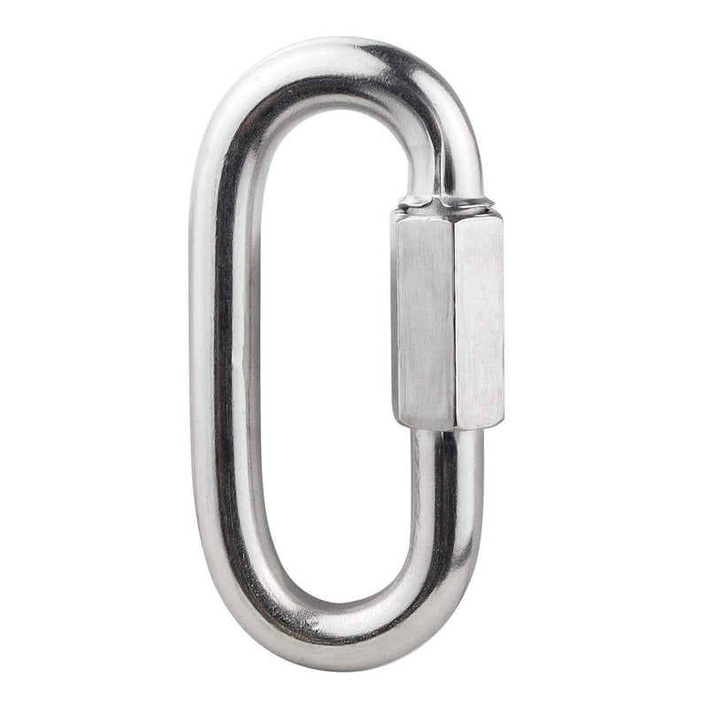 BNYZWOT 304 Stainless Steel Quick Links D Shape Locking Quick Chain Repair Links M10, 3/8 inch Pack of 4