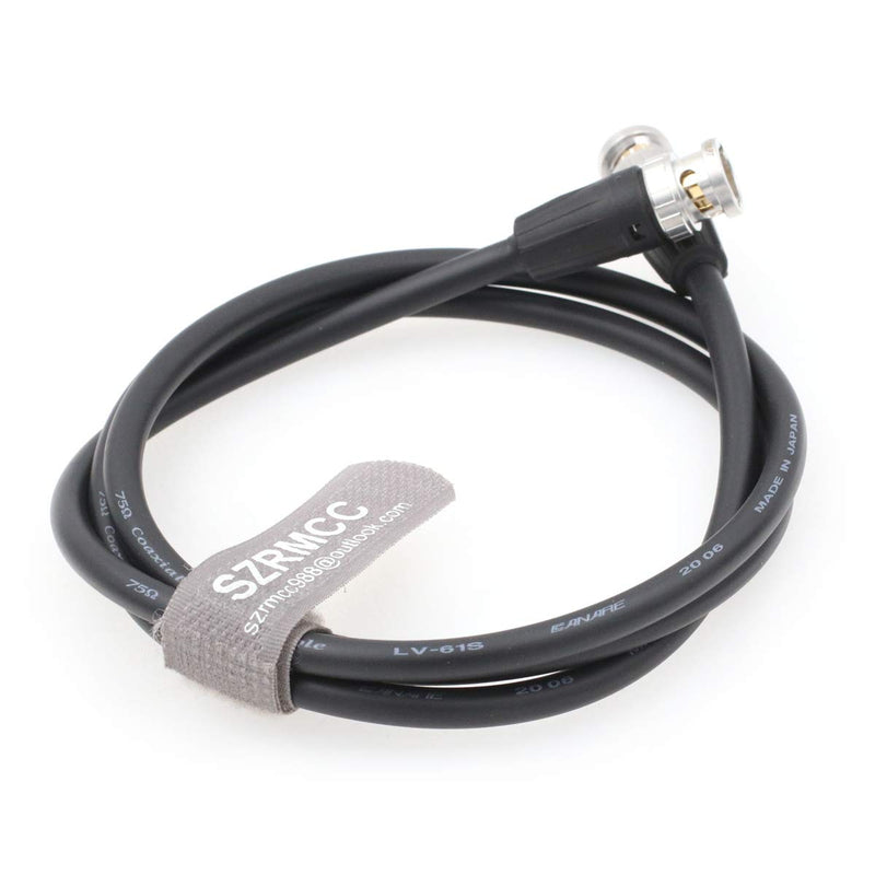 [AUSTRALIA] - SZRMCC HD SDI 12G 75ohm Male to Male 4K Video Coaxial BNC Cable for Cameras Monitors (1m) Black Cable 1m 