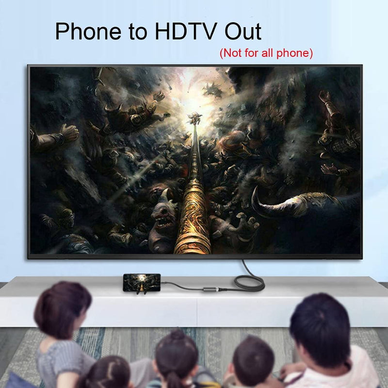 ChenYang CY HDTV Adapter 4K 60hz 1080P USB-C Type C Male to HDMI Female Cable for Tablet & Phone & Laptop HDMI Grey