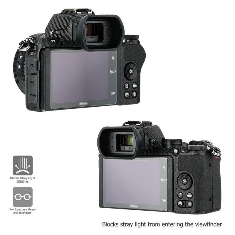Soft Silicon Camera Viewfinder Eyecup Eyepiece Eyeshade for Nikon Z 50 Z50 Mirrorless Camera, Replaces Nikon DK-30 Eye Cup for Z50 Replace DK-30