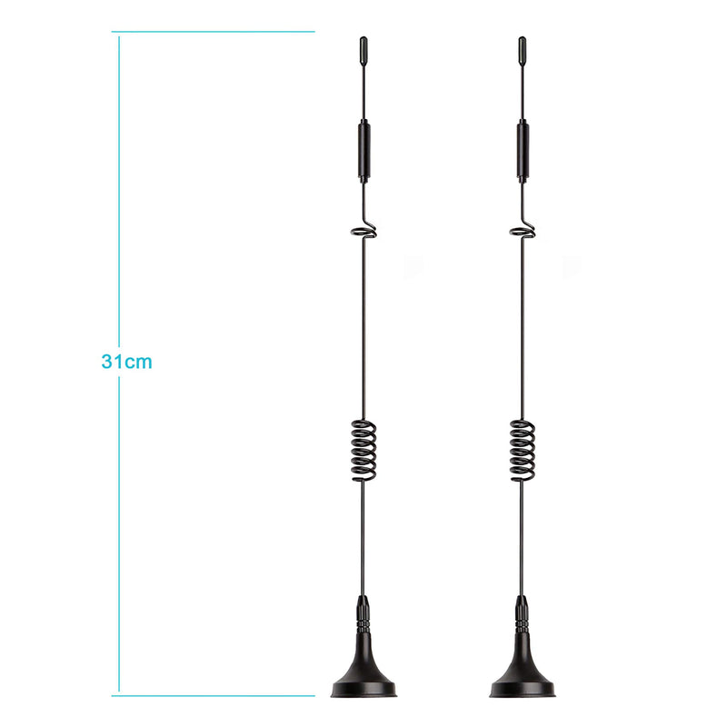 Bingfu 4G LTE Antenna 8dBi Magnetic Base MIMO SMA Male Antenna (2-Pack) Compatible with 4G LTE Wireless CPE Router Cellular Gateway Industrial IoT Router
