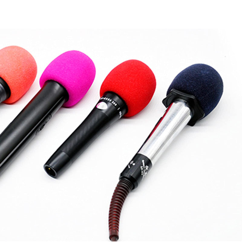 20 Pcs Thick Handheld Stage Microphone Windscreen Foam Cover Microphone Windscreen Foam Cover Washable Microphone Sponge Cover Foam Mic Cover for KTV Recording Room News Interview Meeting (A) A