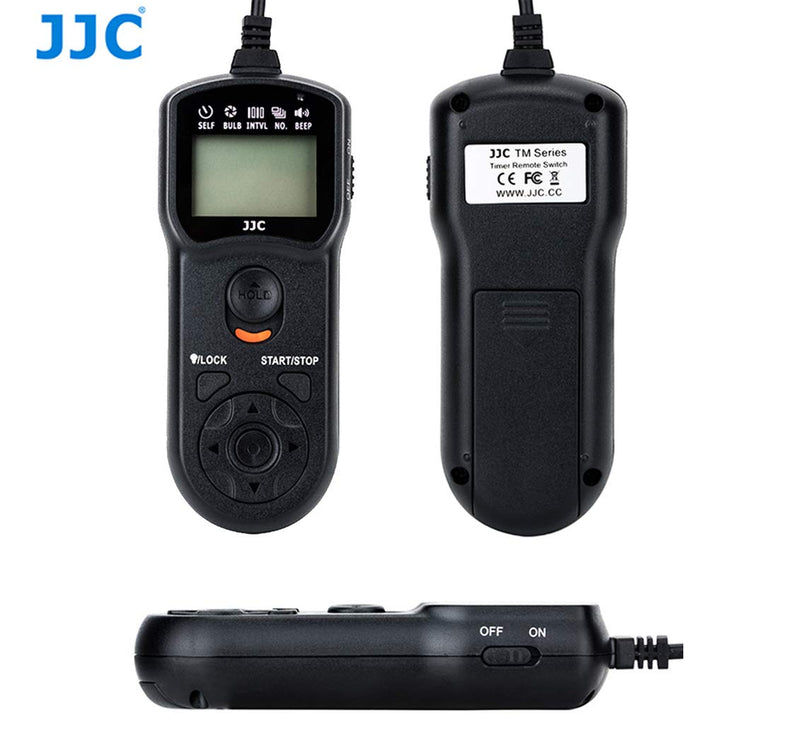 JJC TM-J2 LCD Multi-Function Intervalometer Timer Remote Control for Olympus E-M1 Mark II/E-M1X, Time-Lapse Remote Release, EM1 II Timer Remote, EM1X Timer Remote, AS RM-CB2 Release Cable LCD Timer Remote