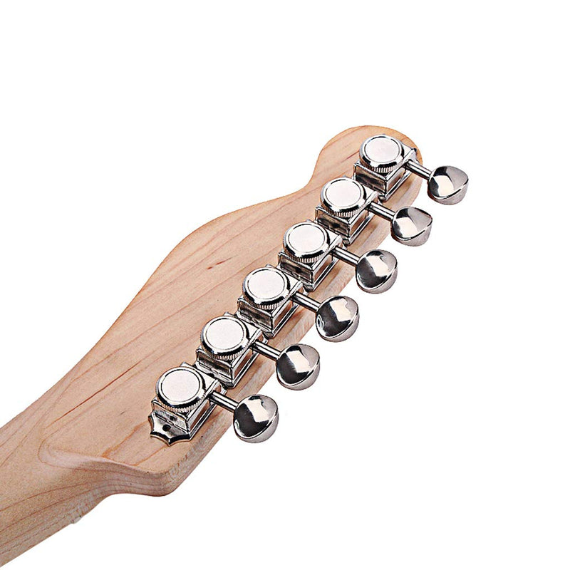 Alnicov Vintage Nickel Lock String Tuners 6R Electric Guitar Machine Heads Tuners For ST TL Guitar Tuning Pegs