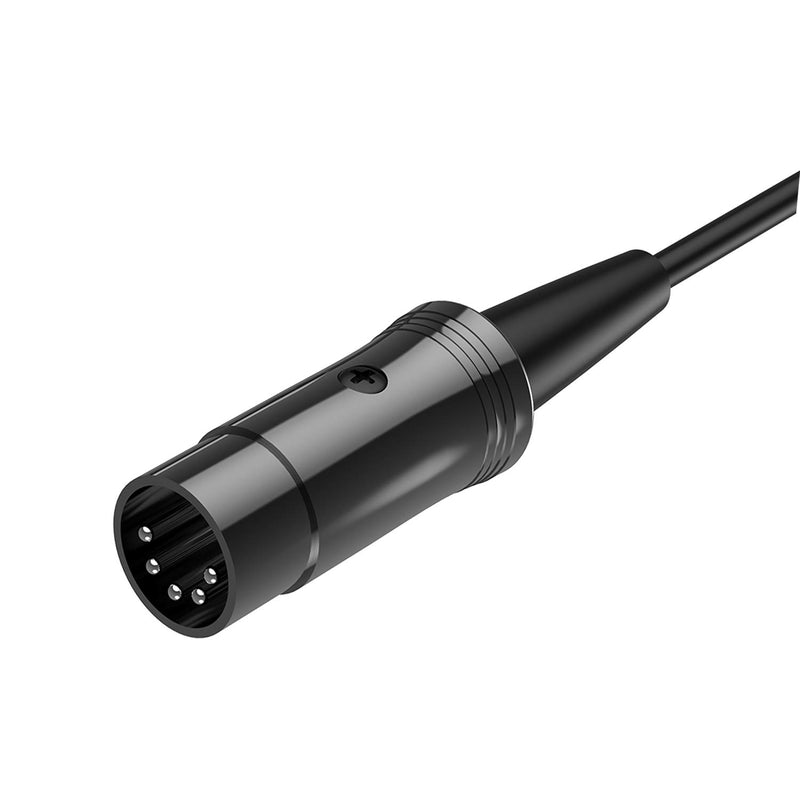 DigitalLife MIDI Male 5 Pin DIN Plug to Male 5 Pin DIN Plug Cable - 5 Pin MIDI Cable [1.8m, 2 Pack, Metal] BLACK-2 PACK