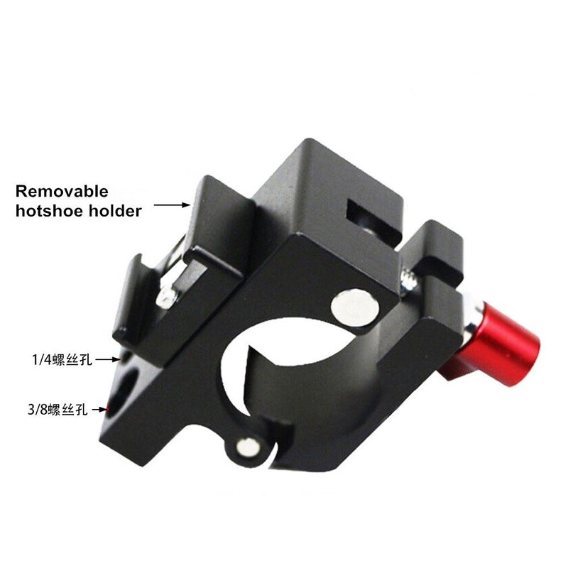 Aluminum Rod Light Mount Stand Bracket, 25mm Rod Clamp Holder Hot/Cold Shoe Extender for DJI Ronin-M, Freefly MoVI for The Zhiyun Crane V2 Dual Handles