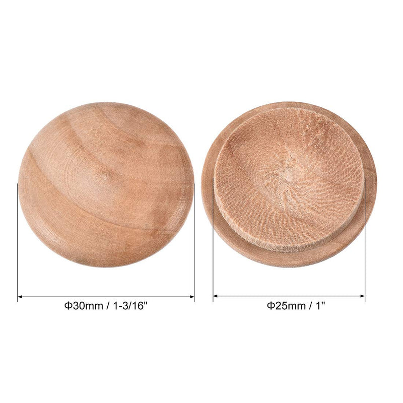 [AUSTRALIA] - uxcell Wood Button Top Plugs 1 Inch Cherry Hardwood Furniture Plugs 50 Pack 
